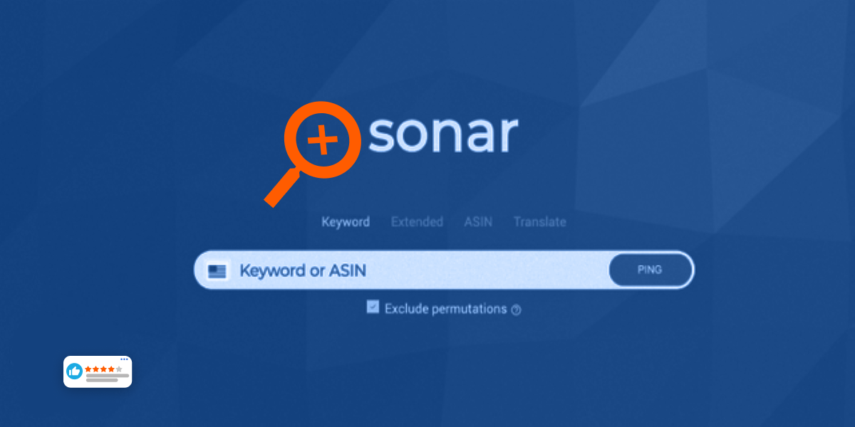 Review of Sonar Amazon Keyword Research Tool Sunken Stone
