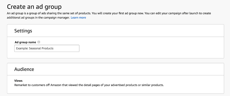 Creating An Amazon PPC Ad Group