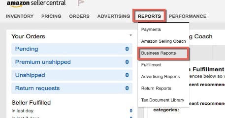 Check Your Conversion Rate Under Business Reports In Seller Central by Sunken Stone