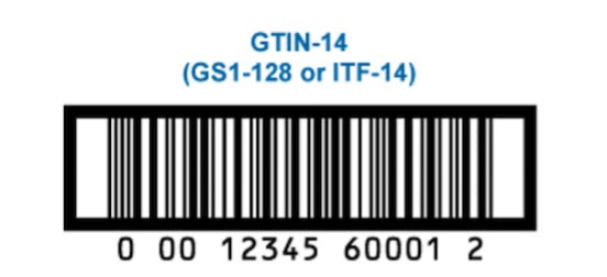 Here's an example of a GTIN-14 barcode