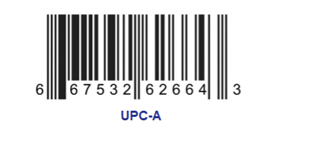 Here's an example of a UPC