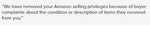 Notification Of Amazon Suspension For Selling Counterfeit Products