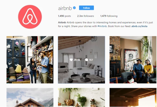 AirBnB's Instagram Page
