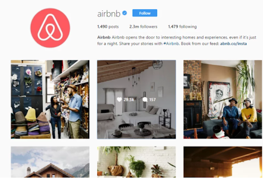 Airbnb AirBnB's Instagram Page