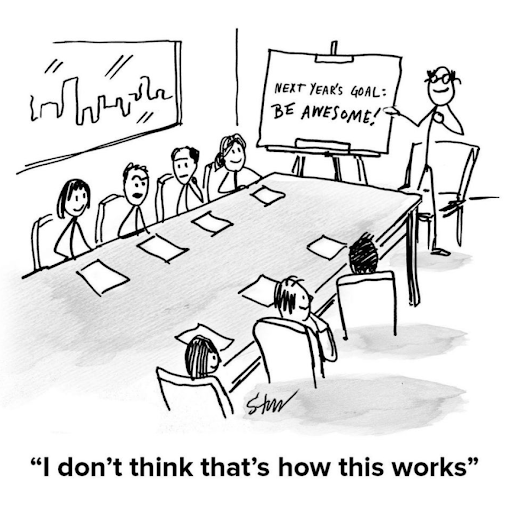 Goal Setting Brand Humor Comic Set Clear Expectations & Goals