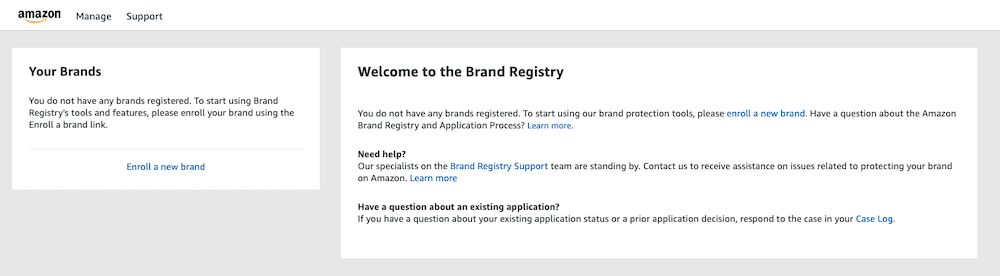 enroll a new brand in amazon registry how to register