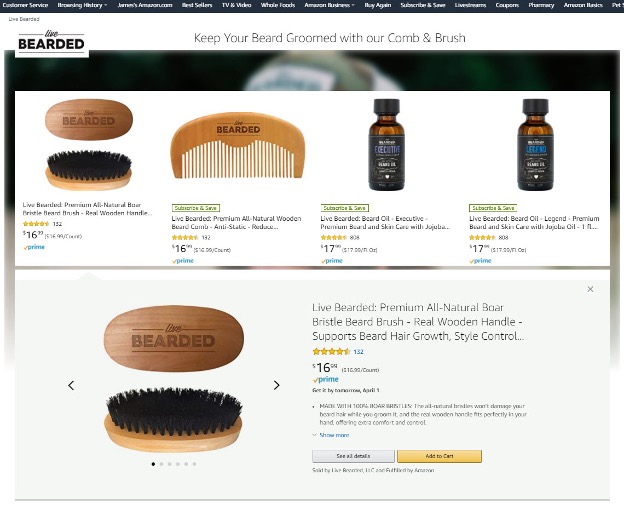 showcase all of your products on your Amazon estore