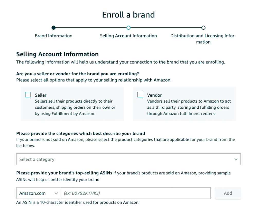 select between seller and vendor how to register brand on amazon 4