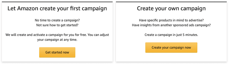create first amazon product display ads campaign