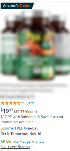 Example Of An Amazon Product Listings With Lots Of Customer Reviews