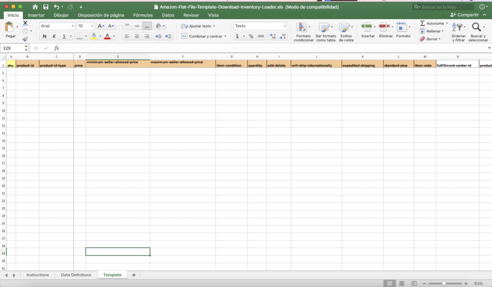 Inventory Templates For Product Categories