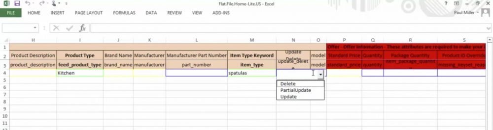 You can edit each row of the inventory flat file as needed