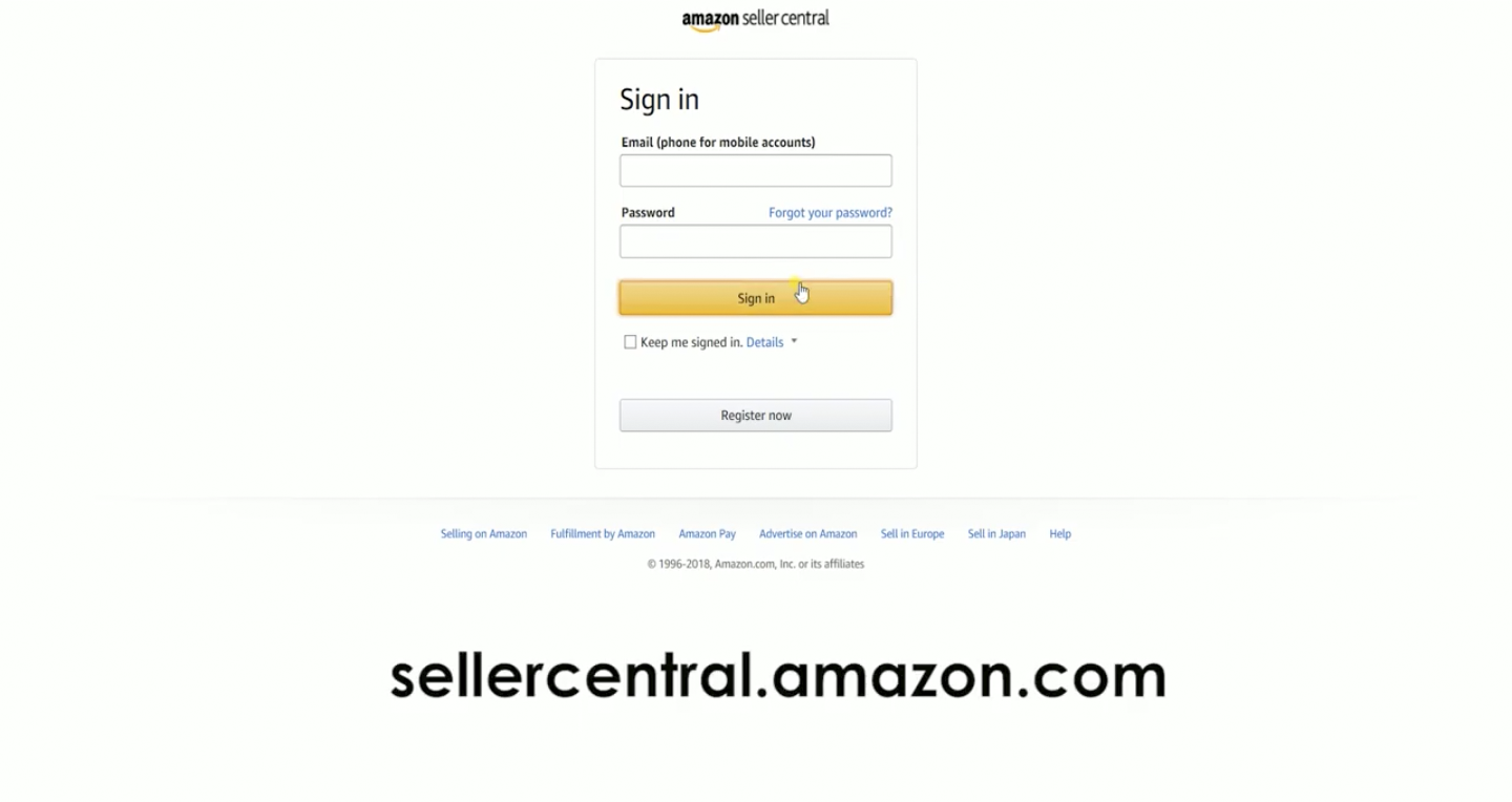 Start by logging into your Amazon Seller Central account